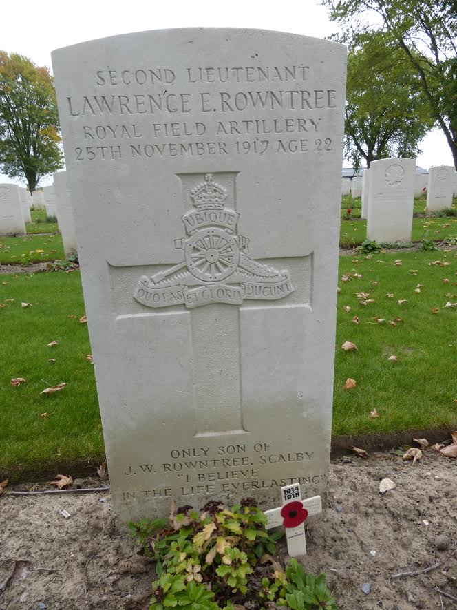 Lawrence Rowntree Grave, Belgium
