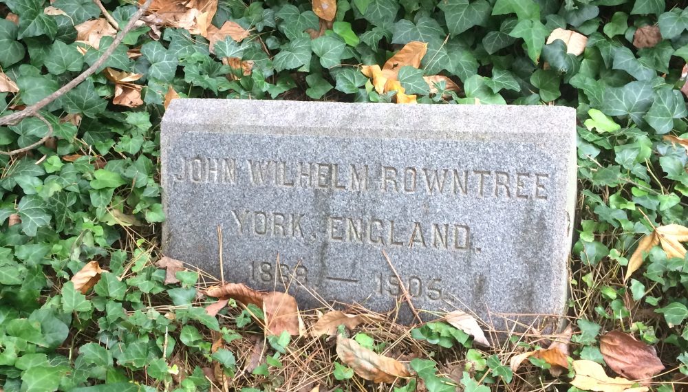 John Wilhelm Rowntree's grave in Haverford, USA