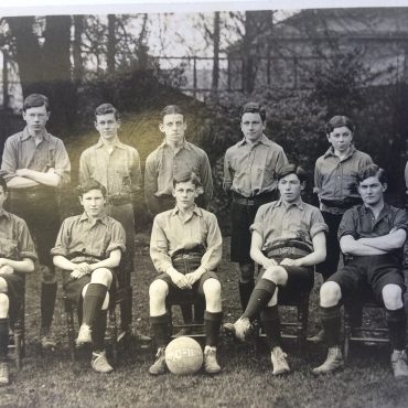 Soccer at school (far right front row)