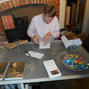 Chris TItley, author, signing copies of 'Joseph Rowntree'