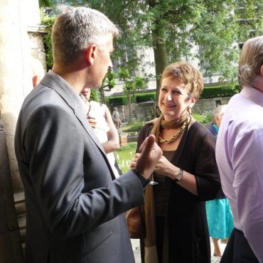 Julia Unwin (JRF) with Richard Bilton, presenter of BBC2's 'A Life without Work'