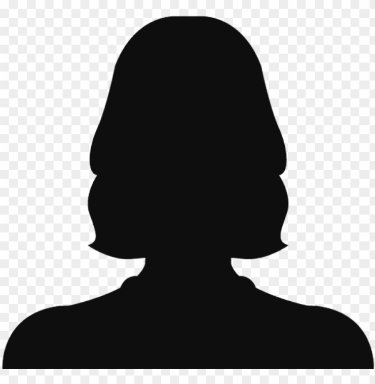 Black silhouette of a woman.