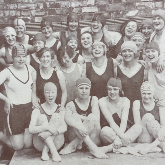 Old photo of swimming gala